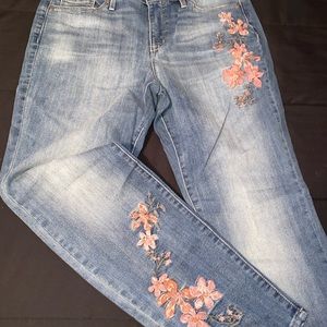 Floral jeans